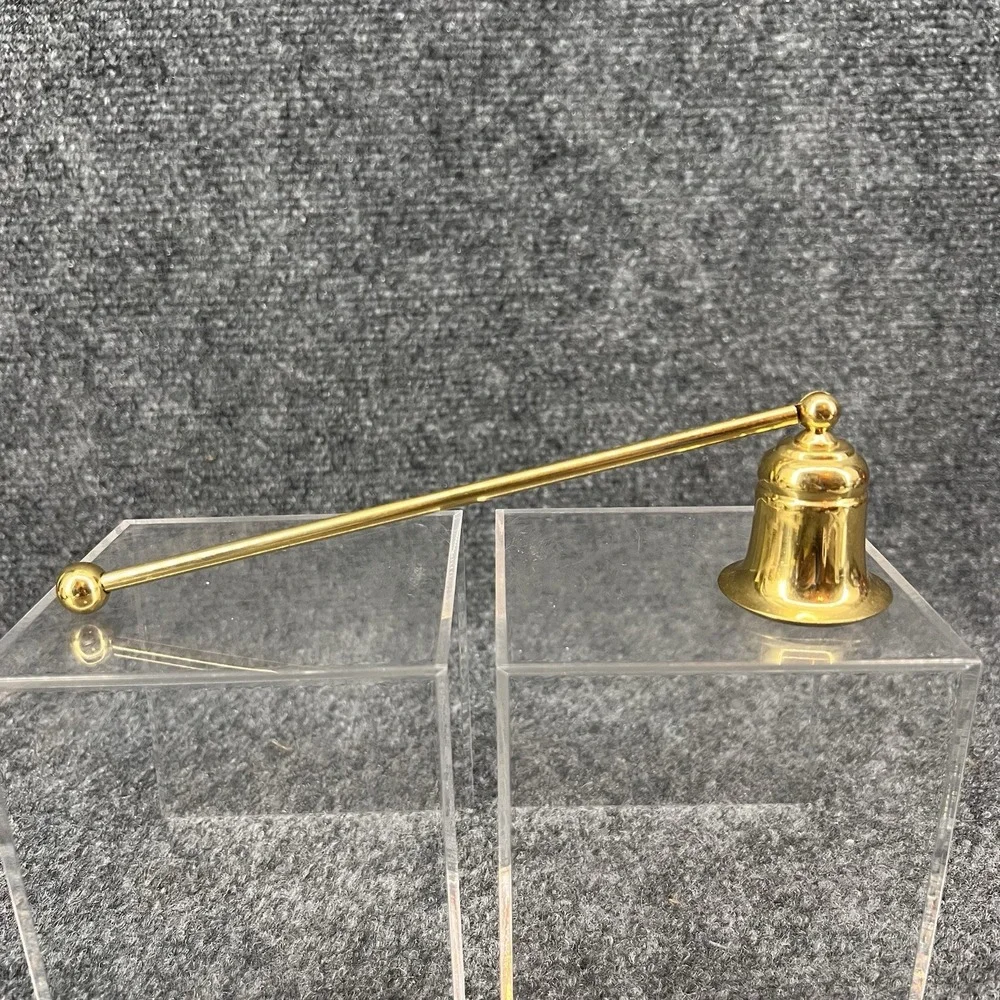 Vintage Solid Polished Brass Candle Snuffer 7